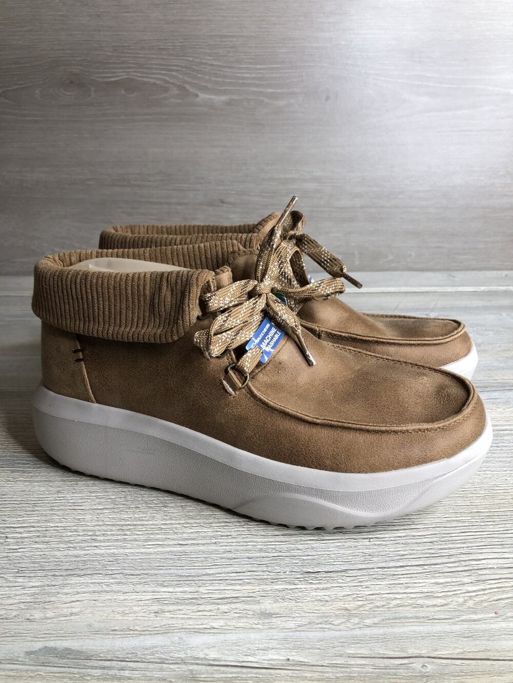 SKECHERS BOBS Skipper Wave Mid Casual Shoes Chestnut, Womens Size 9.5